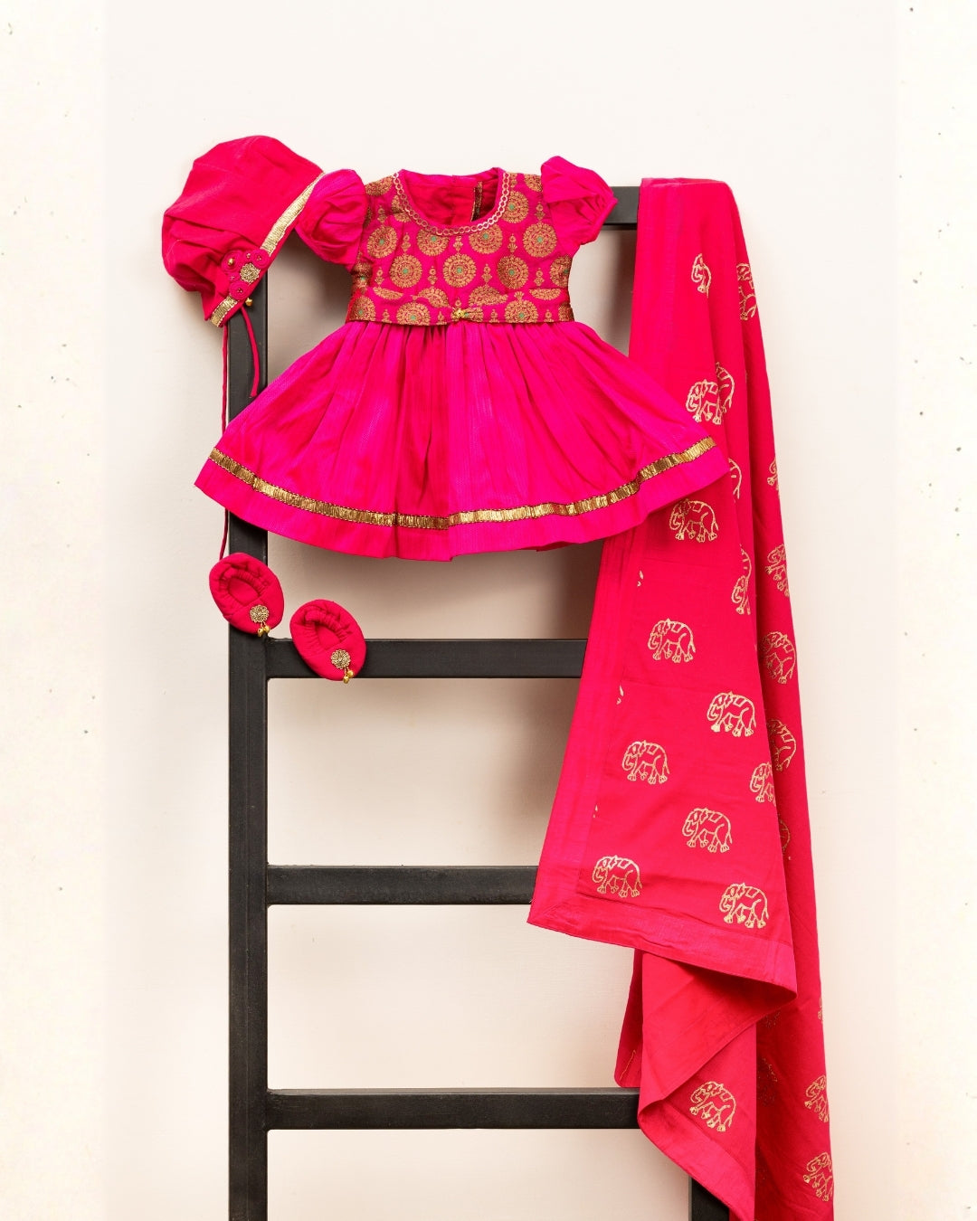 Fuschia Brocade Set