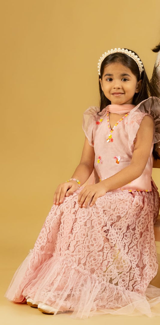 Blush Blossom Lace Set