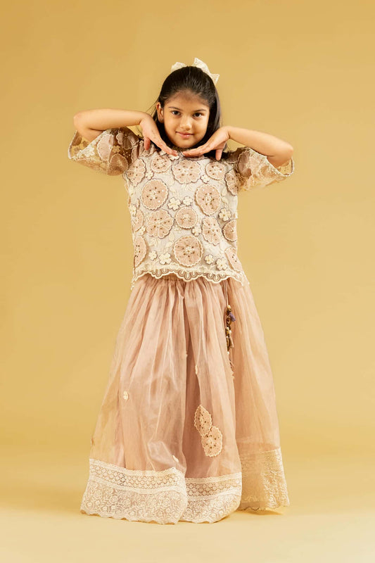 Golden Garden Ghagra Set